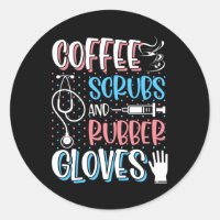 COFFEE SCRUBS RUBBER GLOVES RN Registered Nurse