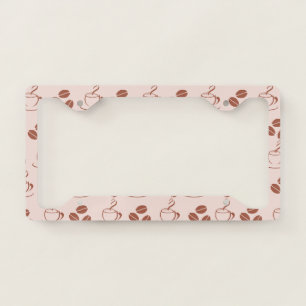 coffee seamless pattern  license plate frame