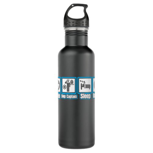 Coffee Ship Captain Sheep Repeat Stainless Steel Water Bottle
