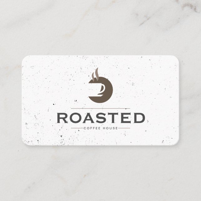 Coffee Shop and Coffee Beans Business Card (Front)