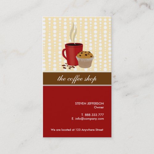 Coffee Shop &amp; Bakery Business Cards