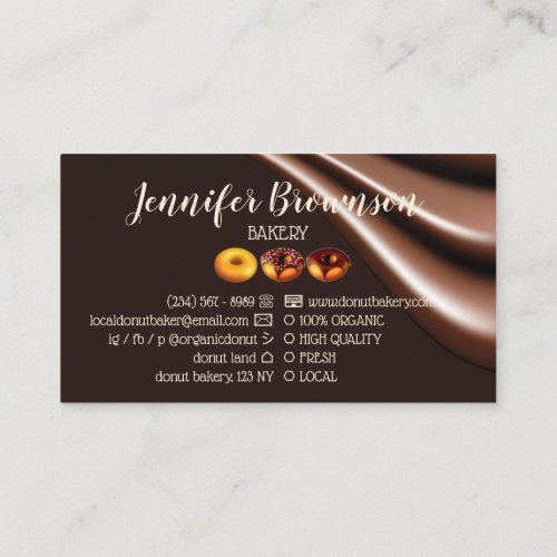 Coffee Shop Bakery Doughnut Business Card