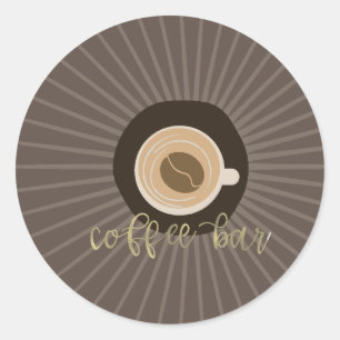 Coffee Shop Barista Business Label