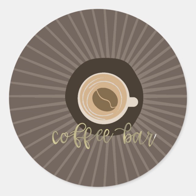 Coffee Shop Barista Business Label (Front)
