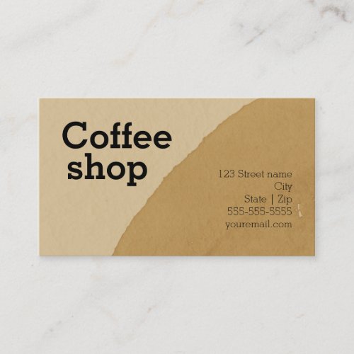 Coffee shop bistro bar roasting buisnness business card