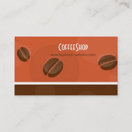 Customizable Coffee Shop Business Card