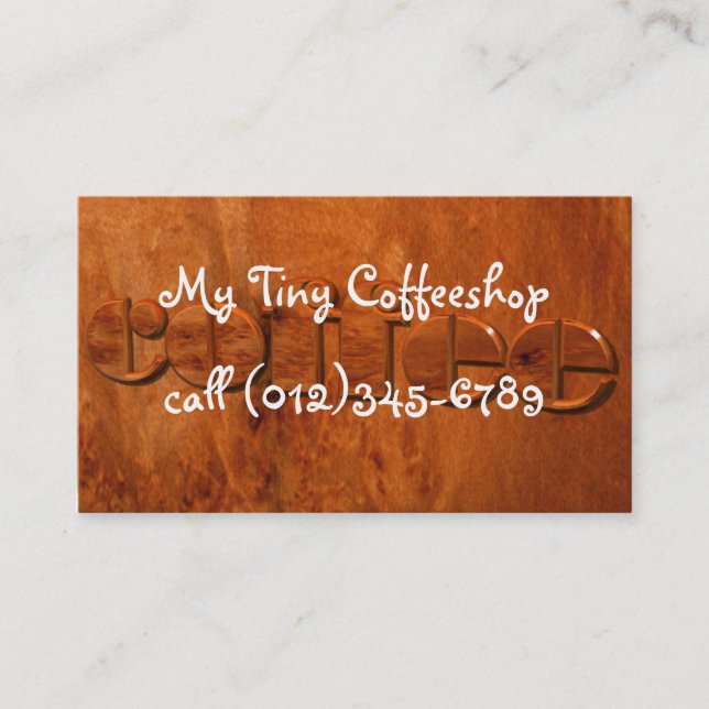 coffee shop business card (Front)