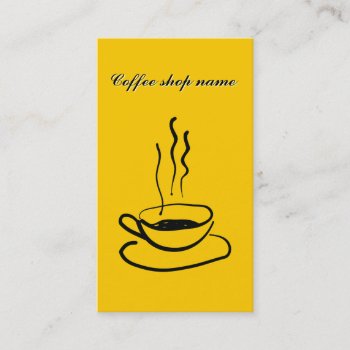 Coffee Shop Business Card by tashatzazzle at Zazzle