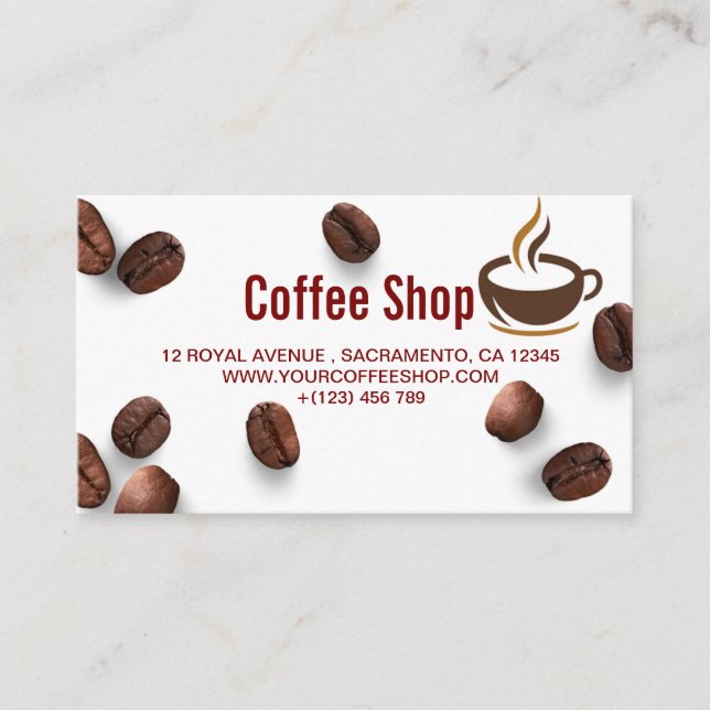 COFFEE SHOP BUSINESS CARD (Front)