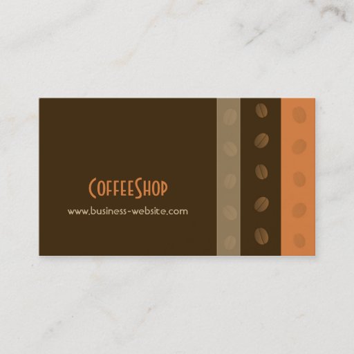 Customizable Coffee Shop Business Card