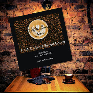 Coffee Shop Business Card Cafe Contact Card