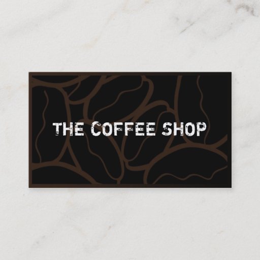 Customizable Coffee Shop Business Cards