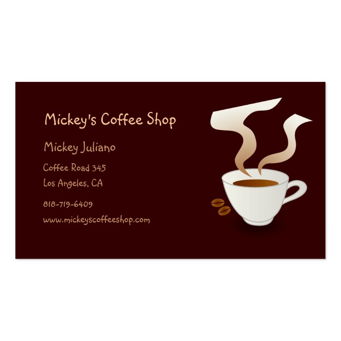 Coffee Shop Business Cards