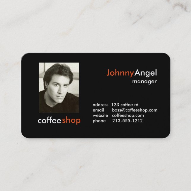 Coffee Shop Business Cards (Front)