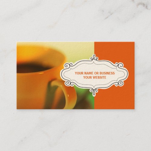 Coffee Shop Business Cards Orange