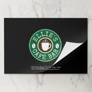 Coffee shop business logo template custom placemat
