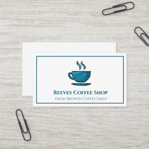 Coffee Shop Cafe Business Card