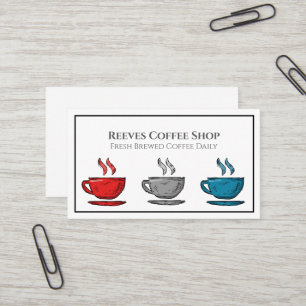 Coffee Shop Cafe Business Card