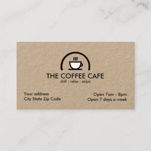 Business card coffee design