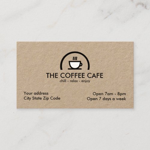 Coffee Shop Cafe Business Card