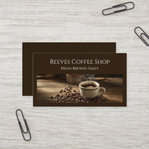 Coffee Shop Cafe Business Card