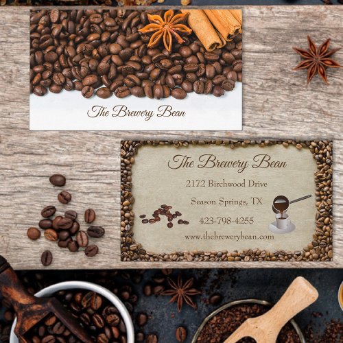 Coffee Shop Cafe Business Cards