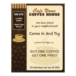 Coffee Shop Cafe Coffee Cup Flyers and Coffee Menu