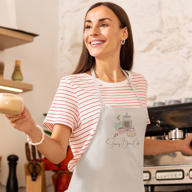 Coffee Shop Cafe Retro Quirky  Apron (Creator Uploaded)
