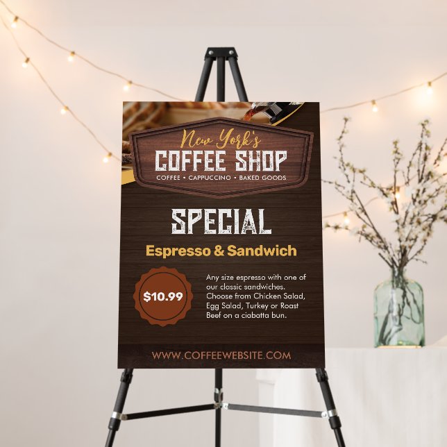 Coffee Shop Cafe Special Offer Foam Board (In Situ (Stand))