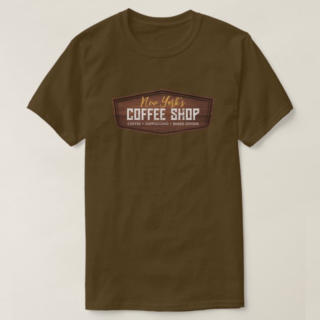 Coffee Shop Cafe Uniform T-Shirt (Design Front)