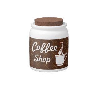 Coffee Shop Canister Candy Jar