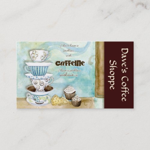 Coffee Shop Cappuccino, Espresso n Latte cards Business Card
