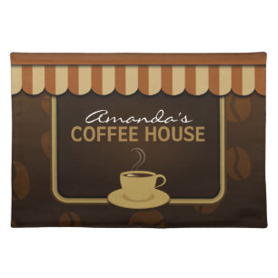 Coffee Shop Coffee Beans Coffee Cup Cafe Place Mat