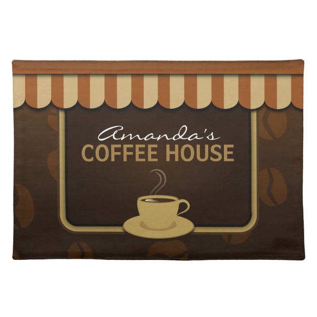 Coffee Shop Coffee Beans Coffee Cup Cafe Place Mat (Front)