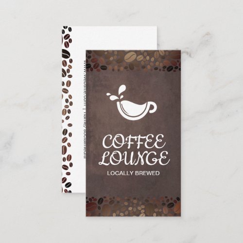 Coffee Shop  Coffee Cup and Beans  Business Card