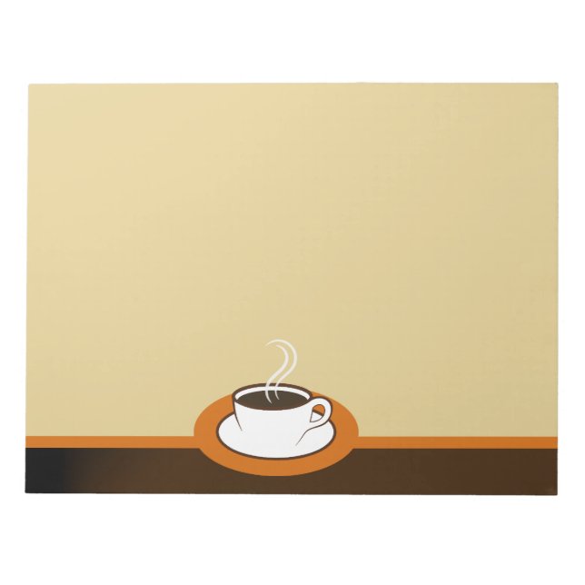 Coffee Shop Coffee Cup Cafe Large Notepads (Front)