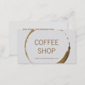 Coffee Shop - coffee stain Business Card (Front/Back)