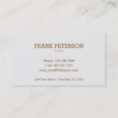 Coffee Shop - coffee stain Business Card (Back)