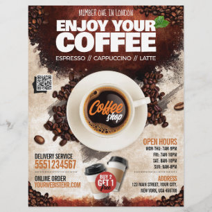Coffee Shop / Coffeehouse (Template) Flyer