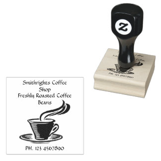 Coffee Shop Cup 2x2 Rubber Stamp