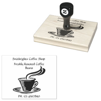 Coffee Shop Cup 4x5 Rubber Stamp