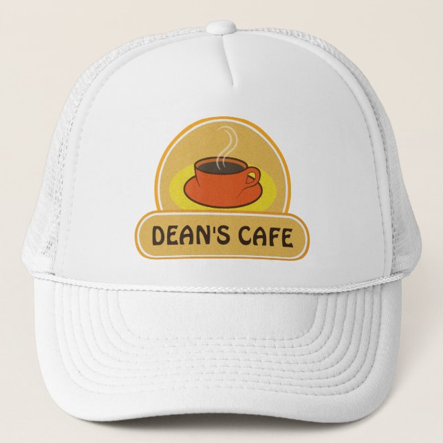 Coffee Shop Cup of Coffee Cafe Hat or Cap (Front)