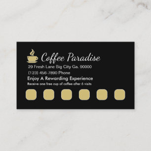 Coffee Shop Customer Rewards Loyalty Card