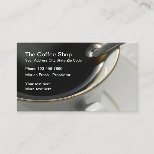 Coffee Shop Design Business Card