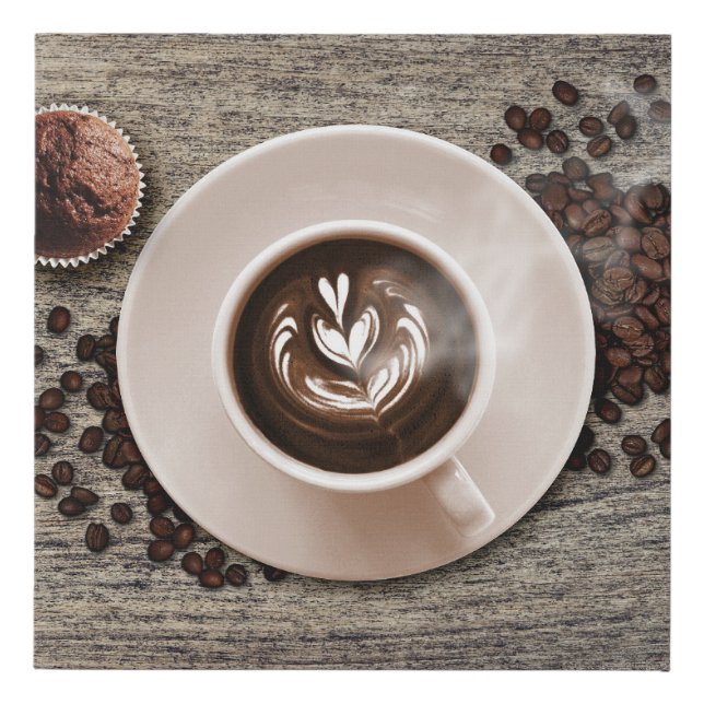 Coffee Shop Faux Canvas Print (Front)