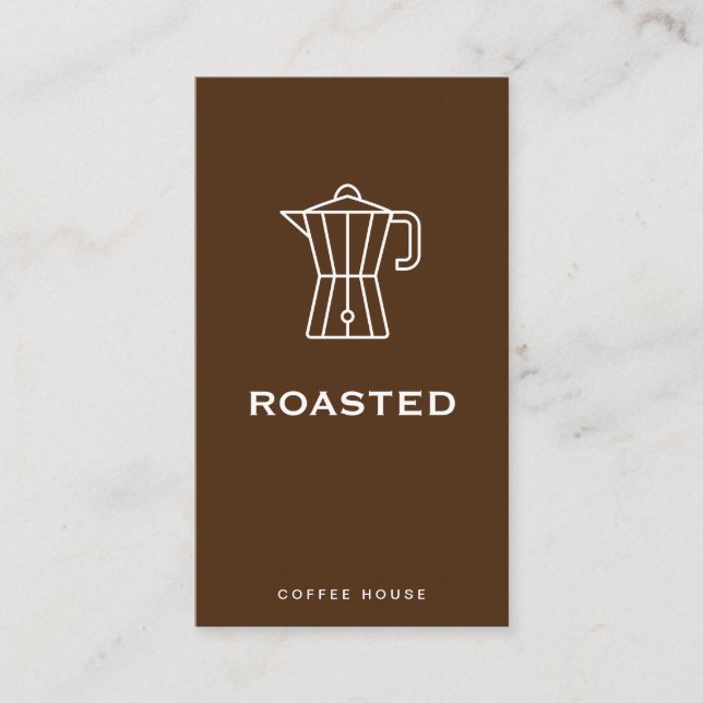 Coffee Shop | French Press | Barista Business Card (Front)