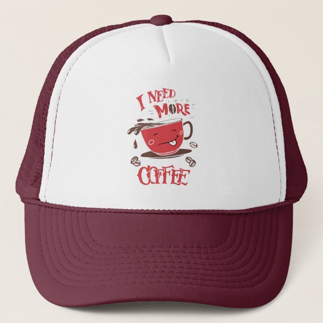 coffee shop hat , coffee lover hat (Front)