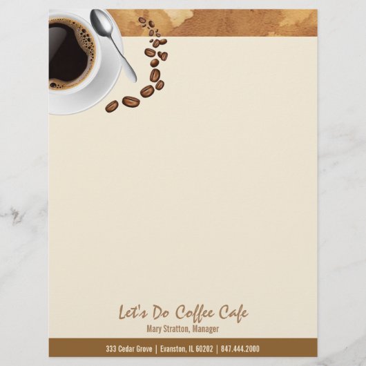 coffee shop letterhead (Front)