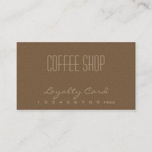 Coffee Shop  Loyalty Business Card