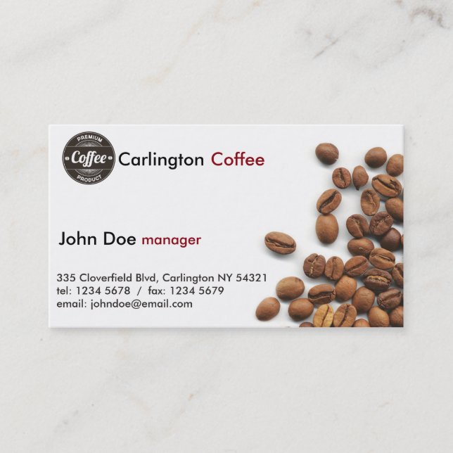 Coffee Shop Loyalty Card (Front)